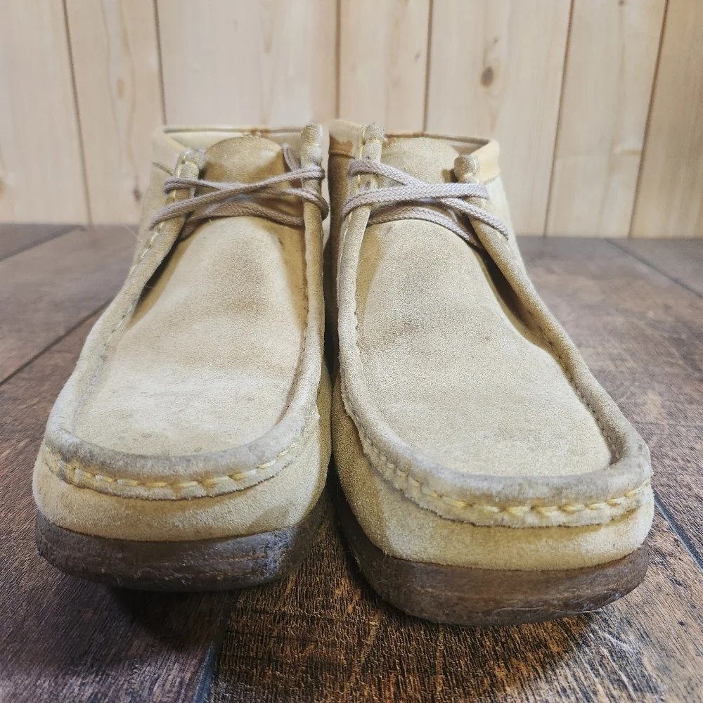 Clarks Men's Size 10.5 Original Wallabee Maple Suede Leather Weaver Boot Vintage